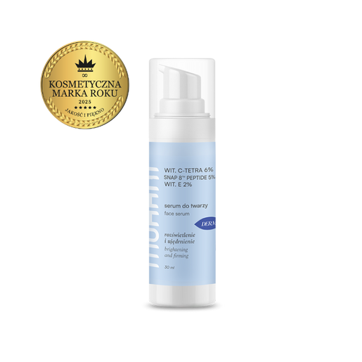 Tightening and brightening face serum with ultra-stable Vitamin C TETRA 6%, neuropeptide SNAP 8™ 5% and Vitamin E 2%.