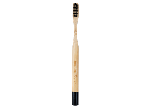Bamboo toothbrush - black, medium bristles