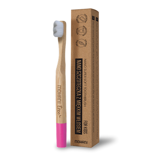 Children’s Nano Toothbrush - Pink, Soft 10K Bristles | Mohani