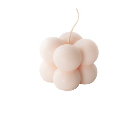 100% natural canola wax Bubble Candle - pink, small