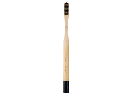 Bamboo toothbrush - black, medium bristles
