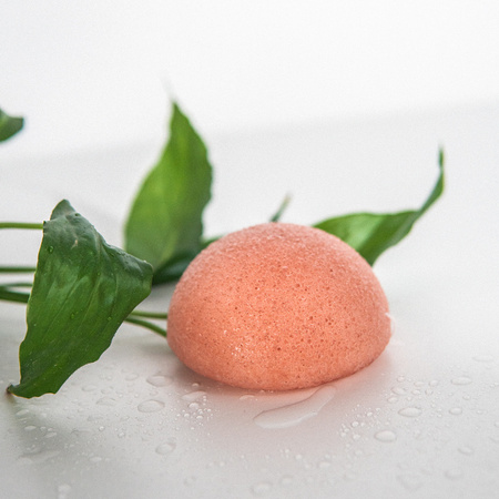 Natural konjac sponge for face cleansing Mohani - with pink clay