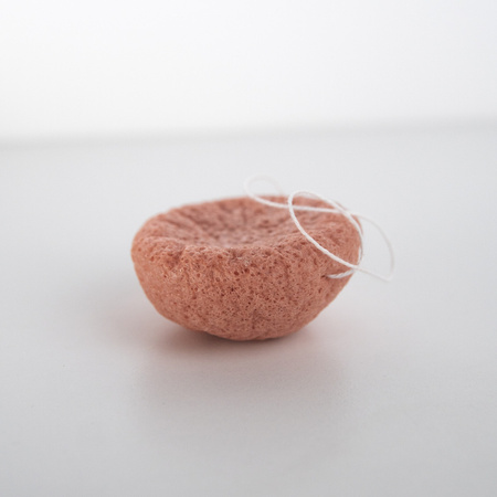 Natural konjac sponge for face cleansing Mohani - with pink clay