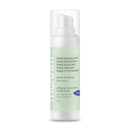 Regenerating and exfoliating face serum five AHA acids Mohani 30ml