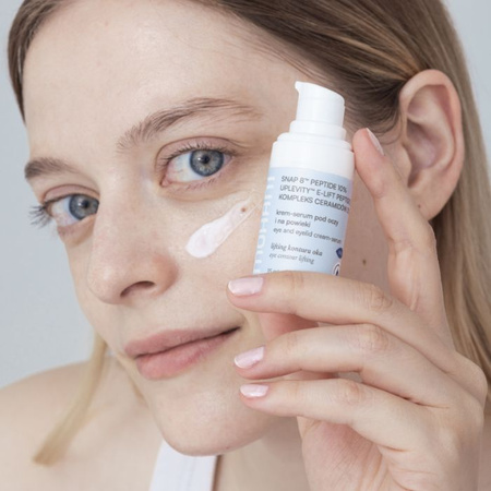 Lifting and firming serum-cream for the eyes and eyelids with peptides and ceramides