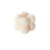 100% natural canola wax Bubble Candle - white, small