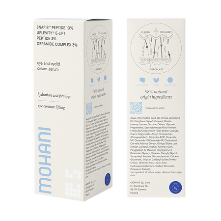 Lifting and firming serum-cream for the eyes and eyelids with peptides and ceramides