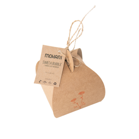 100% natural canola wax Bubble Candle - white, small